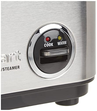 Cuisinart CRC-400P1 4 Cup Rice Cooker, Stainless Steel Exterior