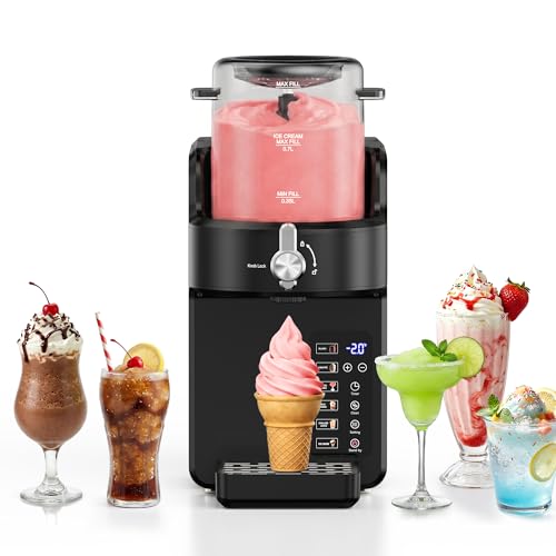 YOIMOIMO 2-in-1 Slushie Machine & Soft Serve Ice Cream Maker with 6 Presets