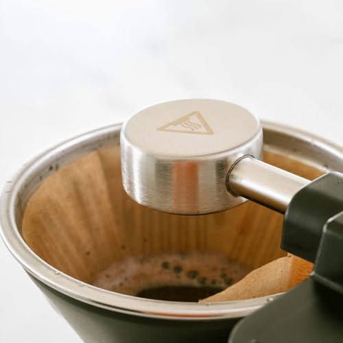 SimplyGoodCoffee THE BREWER - Plastic-Free. Coffee Maker/Coffee Machine. 8 Cup Automatic Drip Pour Over Coffee Brewer. Brewer Free of Plastic, Gold Cup Standard. Black/Stainless Steel