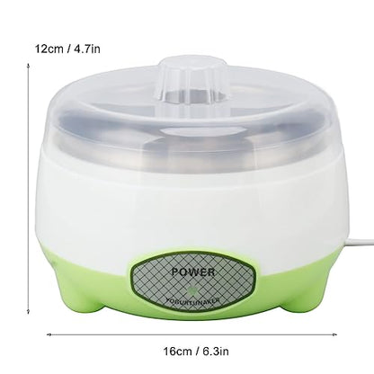 Cryfokt Yogurt Maker Machine, Energy Saving DIY Yogurt Maker Machine Stainless Steel Container Compact for Kitchen (US Plug 110V)