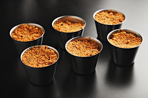 EHOMEA2Z Ramekins Stainless Steel Condiment Sauce Cups, Metal Ramekins, Commercial Grade, Multifunctional, Ideal for All Hot and Cold Sauces, Individual Portion Cups (12, 2.5 oz)