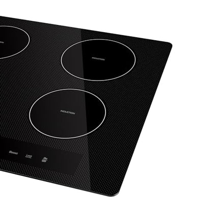Empava 24” Electric Stove Induction Cooktop with 4 Power Boost Burners Smooth Surface Vitro Ceramic Glass in Black, 24 Inch