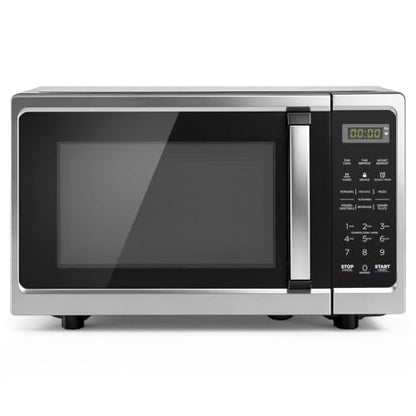 Smad Microwave Countertop Oven, Small Mini Ovens 700 Watt, 10 Power Levels Microwaves with 6 Cooking Presets for Dorm, Small Space, Tiny Room, RV, Child Lock, Compact 0.7 cu ft Microondas, Black