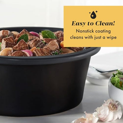 Crock Pot 7-qt Nonstick Ceramic Coating Cook & Carry Programmable Easy-Clean Slow Cooker Stainless Steel