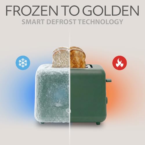 WILLOW Eco Series 2-Slice Toaster, Extra-Wide Slots for Bagels & Artisan Bread, 6 Shade Browning Settings, High-Lift Toast Boost, Removable Crumb Tray, Cancel/Defrost Buttons, Toaster 2 Slice