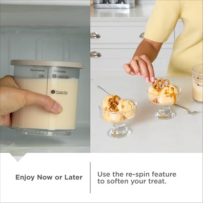 BLACK+DECKER Ice Cream Maker for Families & Kids – Make Protein, Keto & Dairy-Free Ice Cream, Gelato & Milkshakes at Home – Easy Creamy Pint Machine with Mix-Ins