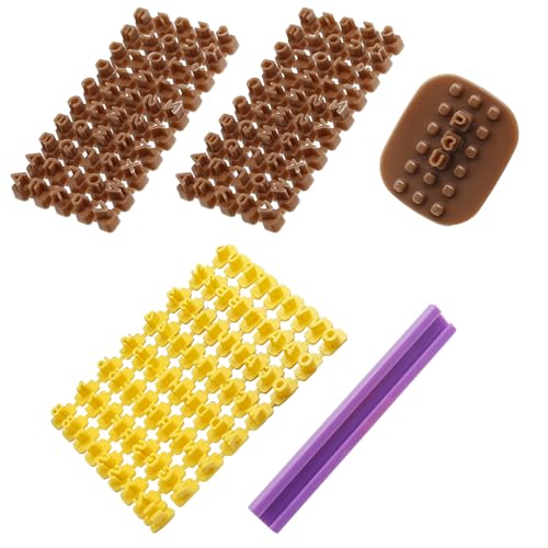 Hoypeyfiy 172 PCS Alphabet Number Symbols Cookie Cutters Set Biscuit Cake Impress Embosser Cutter Stamp Press DIY Embosser Mold for Cake Baking Clay