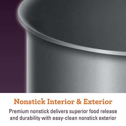 Breville Thermal Pro Hard-Anodized Nonstick 2.5-Quart Covered Saucier, Gray