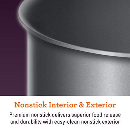Breville Thermal Pro Hard-Anodized Nonstick 2.5-Quart Covered Saucier, Gray