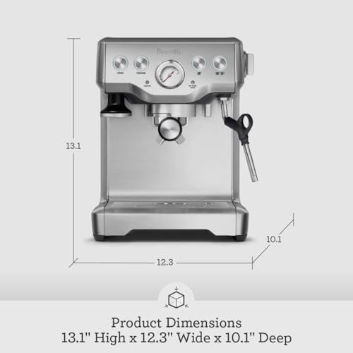 Breville Infuser Espresso Machine BES840XL, 10.25 x 12.5 x 13.25 Inches, Black Sesame
