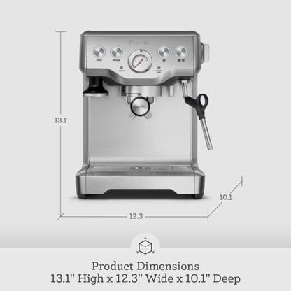 Breville Infuser Espresso Machine BES840XL, 10.25 x 12.5 x 13.25 Inches, Black Sesame