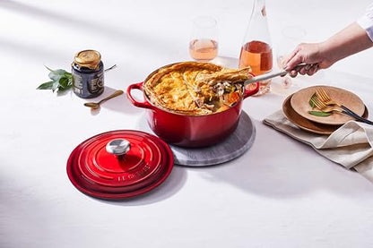 Le Creuset Enameled Cast Iron Signature Round Dutch Oven, 5.5 qt., Cerise