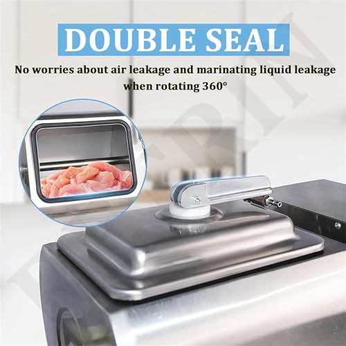 Commercial Automatic Vacuum Tumbler Marinating Machine, 18l Meat Tumbler Machine Three-Speed Bidirectional Rotation Rapid For Chicken Steak Burger Shop