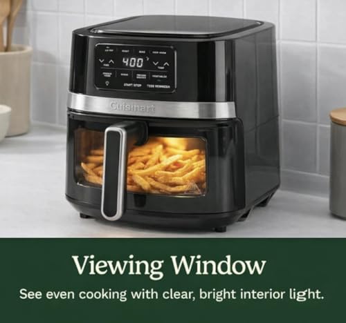 Cuisinart Air Fryer, 4.5-Quart Basket Fryer with 4 Cooking Functions to Air Fry, Roast, Bake, and Keep Warm, 4 Airfryer Presets, Dishwasher-Safe Parts, AIR-160NAS, Stainless Steel & Black