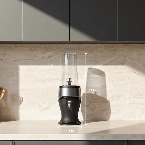 Ninja Fit Compact Personal Blender | For Smoothies, Shakes & Frozen Drinks | (2) 16-oz. To-Go Cups with Spout Lids | 700-Watt Countertop | Black | QB3001SS