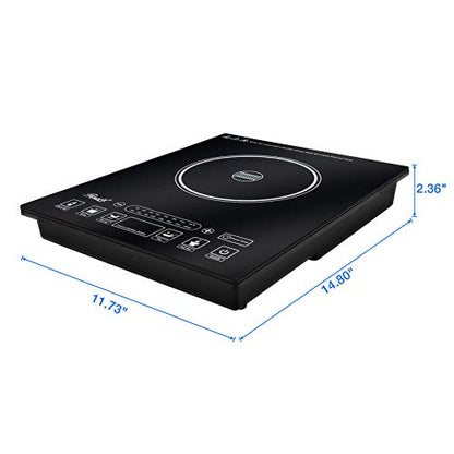 Rosewill Induction Cooker 1800 Watt, 5 Pre-Programmed Induction Cooktop, Electric Burner with Stainless Steel Pot 10" 3.5 QT 18-8, RHAI-15001