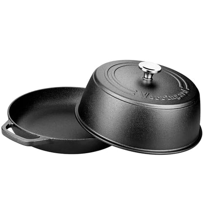 VORRINGARD Cast Iron Dutch Oven Pot with Lid for Bread Baking - include Sourdough Bread Baking Supplies like Banneton Bread Proofing Basket, Bread Oven 6 QT, Pre-seasoned