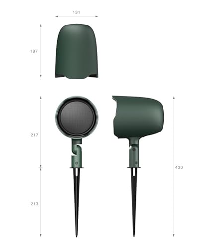 JBL Professional GSF3GN Waterproof, Ground-Stake Outdoor Landscape, Garden Speaker, 3" Coax, Green, 1 Pair of Speakers