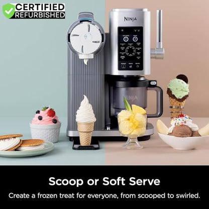 Ninja NC701 CREAMi Swirl 13-in-1 Soft Serve Ice Cream Machine (Renewed) Bundle with 2 YR CPS Enhanced Protection Pack