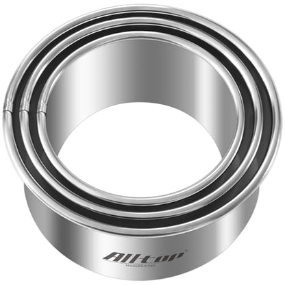 ALLTOP Circle Biscuit Cutter Set –Stainless Steel Baking Supplies for Effortless Round Cookie Shaping, Pastry & Fondant Tool Creation–Precise Cut Kitchen Utensil for Sandwich, Scone, Donut -3PC Round