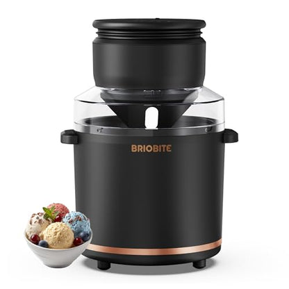 BRIOBITE 1.1 Quart Ice Cream Maker Machine,Black