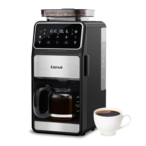 Gevi 10-Cup Grind & Brew Drip Coffee Maker with Built-In Burr Grinder