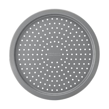 KitchenAid Nonstick Aluminized Steel Pizza Crisper, Dishwasher Safe, Contour Silver, 15.5 Inch