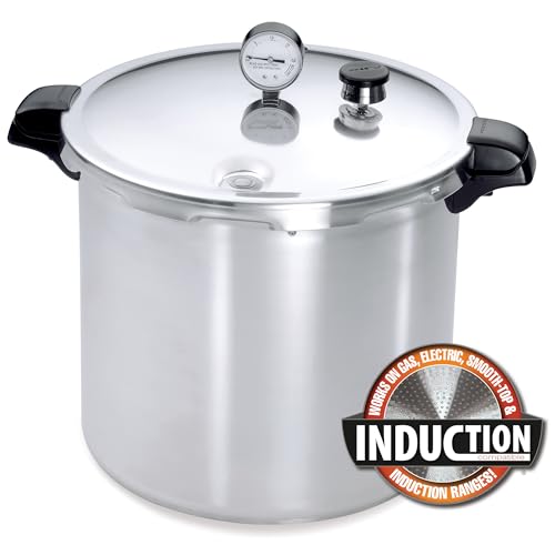Presto 01784 23-Quart Induction Compatible Pressure Canner, Silver, Aluminum