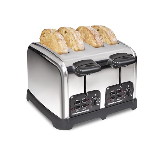 Hamilton Beach Retro 4 Slice Toaster With Sure-Toast Technology, Wide Slots