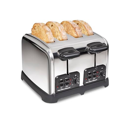 Hamilton Beach Retro 4 Slice Toaster With Sure-Toast Technology, Wide Slots