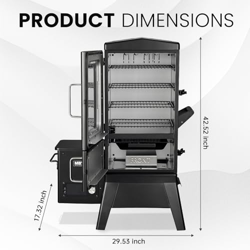 Pellet Smoker with Cover, Electric Wood Pellet Smoker Grill With Meat Probe and Hook, 616 Sq in Cooking Area LED Display Temperature Control, Outdoor Cooking, Patio, Garden Barbecue