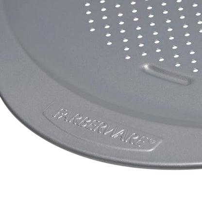 Farberware Nonstick Bakeware Round Pizza/Crisper Pan, 13 Inch, Gray
