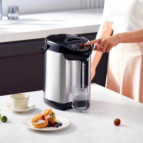 VEVOR Hot Water Dispenser, Adjustable 4 Temperatures Water Boiler and Warmer, 304 Stainless Steel Countertop Water Heater, 3-Way Dispense for Tea, Coffee and Baby Formula, 3L/102 oz