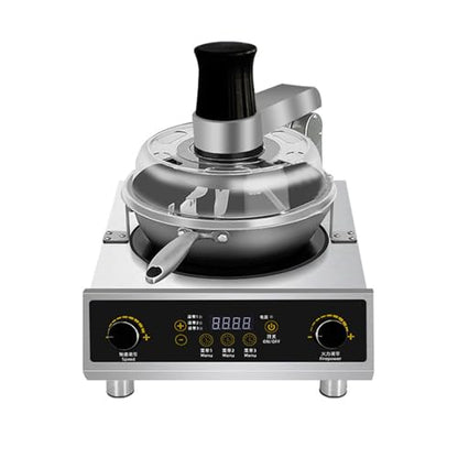 Automatic Cooking Machine, 5000W auto Cooking Wok Fried Rice Machine,One-Click Smart Start, 5-Speed Rotation Control, 8 Speed Adjustable,360 ° Automatic Rotation, for Stir Frying, Cooking
