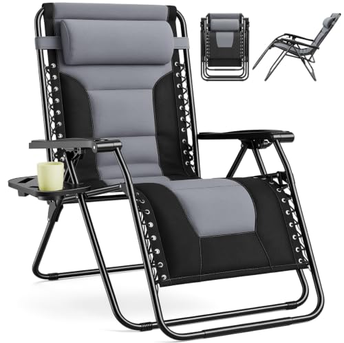 Sweetcrispy Oversized Padded Zero Gravity Lounge Chairs, Outdoor Recliner