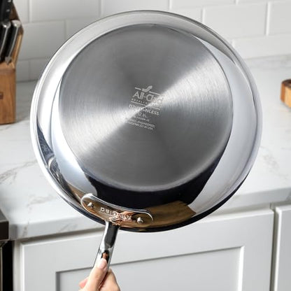 All-Clad D3® Stainless Steel 14 inch Wok Pan- Made in the USA- The Original Bonded Professional Cookware- Oven Safe & Induction Compatible
