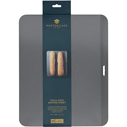 MasterClass Baking Sheet with PTFE, PFOA and BPA Free Non Stick, Robust 1mm Thick Carbon Steel, 35 x 28cm
