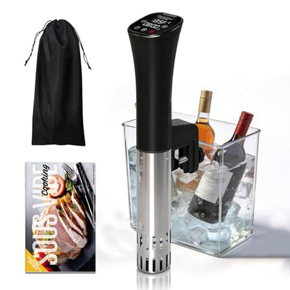 CATTLEMAN Sous Vide Cooker, Wine Chiller, 1000W, Immersion Circulator Sous Vide Machine, Suvee Cooker with Accurate Temperature & Timer, Fast Heating, Cookbook, Easy to Store, Home Kitchen Use
