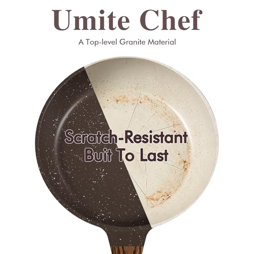 Umite Chef 26PCS Pots and Pans Set Non Stick, Nonstick Cookware Sets, Induction Cook Ware, Includes Steamer & Silicone Utensils, Housewarming Gift, Kitchen Cooking Sets w/Frying pan (PFOS, PFOA Free)