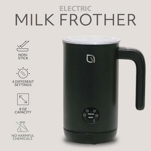 WILLOW Eco Series Milk Frother, 4 in 1 Milk Steamer, One Button Operation Hot and Cold Foam Maker 8.12oz/240ml Milk Warmer for Coffee & Latte, Made from 99% Recycled Plastics, 100% Non-Toxic