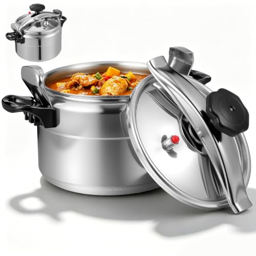 11L Pressure Cooker Aluminum Silver Multi-Cooking Stovetop Pressure Cooker
