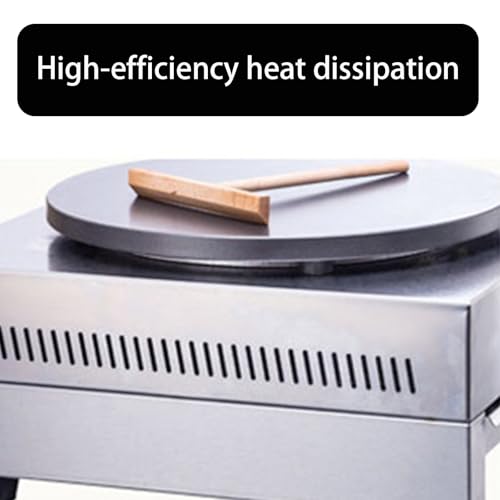 HNZXIB Commercial Electric Crepe Maker, 16 Inch Non‑Stick Cast Iron Griddle, Independent Temperature Control 122℉‑572℉, 6KW High Power Crepe Machine for Restaurant, Snack Bar, Food Stall - Double