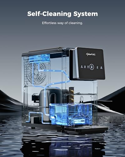 CyberChill Nugget Ice Makers Countertop Dispenser, 40lbs/Day Touch-Free Ice