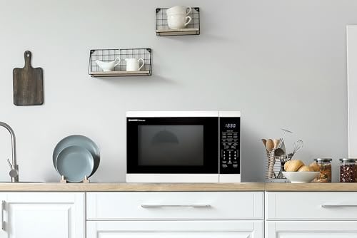 SHARP Countertop Microwave Oven with Removable 12.4" Carousel Turntable, 1100 Watt, 1.4 Cubic Feet, White