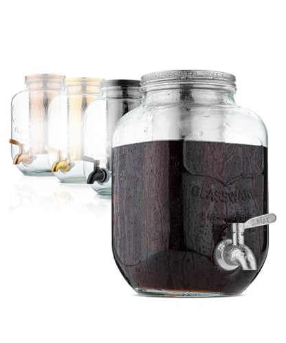 BTaT- 1 Gallon Cold Brew Coffee Maker, Thick Glass Pitcher