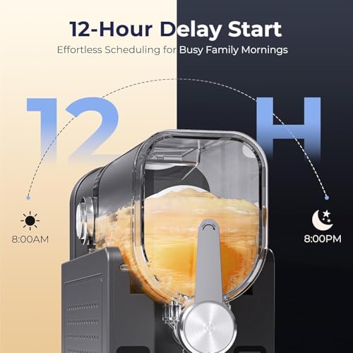 Slushie Machine, No Ice Needed Slushy Maker for Home, Real-Time Temp Display, Frozen Drink Maker with 6 Preset Programs for Ice Cream, Frappés, Milk Shake and More, Black, 1 Pack