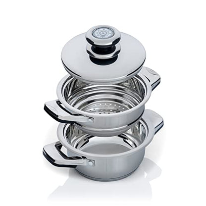 28 Piece 12-Element, Heavy-Gauge Stainless Steel Cookware Set