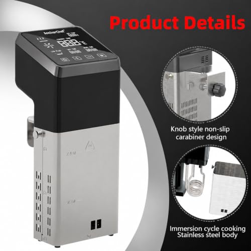 Commercial Sous Vide Cooker 1400W WiFi | Immersion Circulator IPX7 Gunmetal
