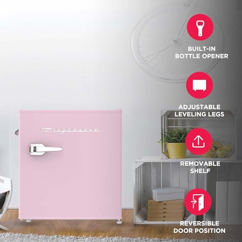 Frigidaire EFR176 1.6 cu. ft. Retro Bar Fridge with Side Bottle Opener (Pink)