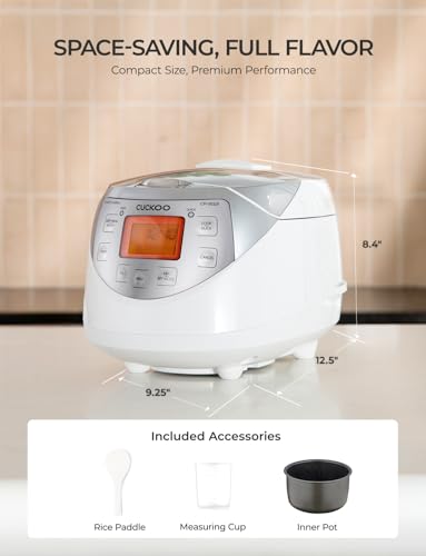 CUCKOO Micom Fuzzy Logic Rice Cooker, 12-Cup Cooked, Silver, CR-0632F